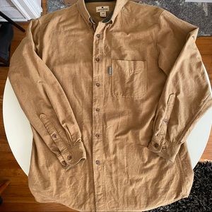Woolrich Buckskin Heather Flannel Shirt Large